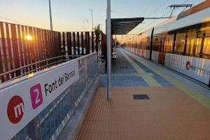 El tram Paterna-Llíria de la Línia 2 de Metrovalencia torna per Nadal: a partir de hui s'incorpora a la resta de línies de metro