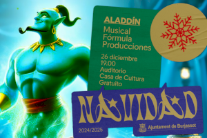 El Auditorio de la Casa de Cultura se llenará de la magia de Aladdín el jueves 26 de diciembre