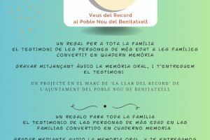 ‘Veus del record al Poble Nou de Benitatxell’, un proyecto para conservar los testimonios orales de las personas mayores