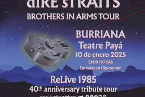 La gira por el aniversario de los Dire Straits llega a Burriana para rememorar la del 85-86