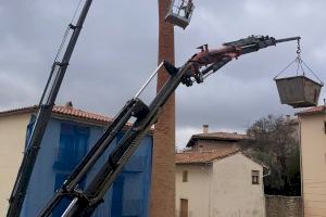 La Conselleria de Cultura interviene de emergencia para la recuperación de la chimenea de la Fàbrica del Tint de Morella