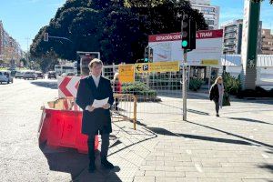 Alicante traslada el acceso al parking de Adif por la avenida de Aguilera ante las obras de la Estación Central del Tram