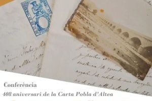 La conferència “La Construcció d’un terme” servirà per a commemorar el 408 aniversari de la Carta Pobla d’Altea