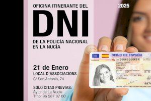 La Oficina del DNI atenderá en La Nucía el 21 de enero