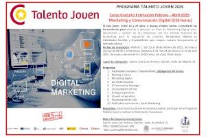 Juventud programa un curso gratuito de Marketing y Comunicación Digital en el Centre Jove