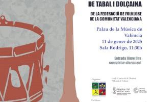 La Federación de Folklore organiza el II Encuentro de Colles de Tabal I Dolçaina en el Palau de la Música