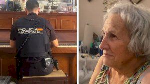 Un héroe al piano: un Policía calma a una anciana a la que intentan robar en Valencia